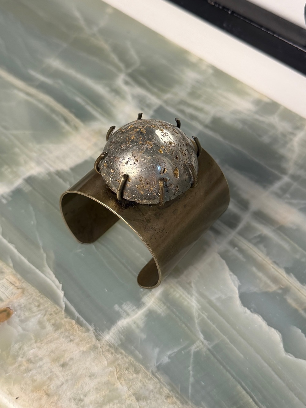 Kelly Wearstler Pyrite Embellished Brass Cuff